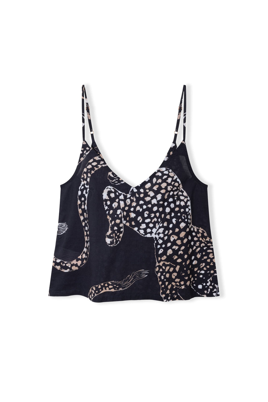 Cami Top The Jag Print Navy
