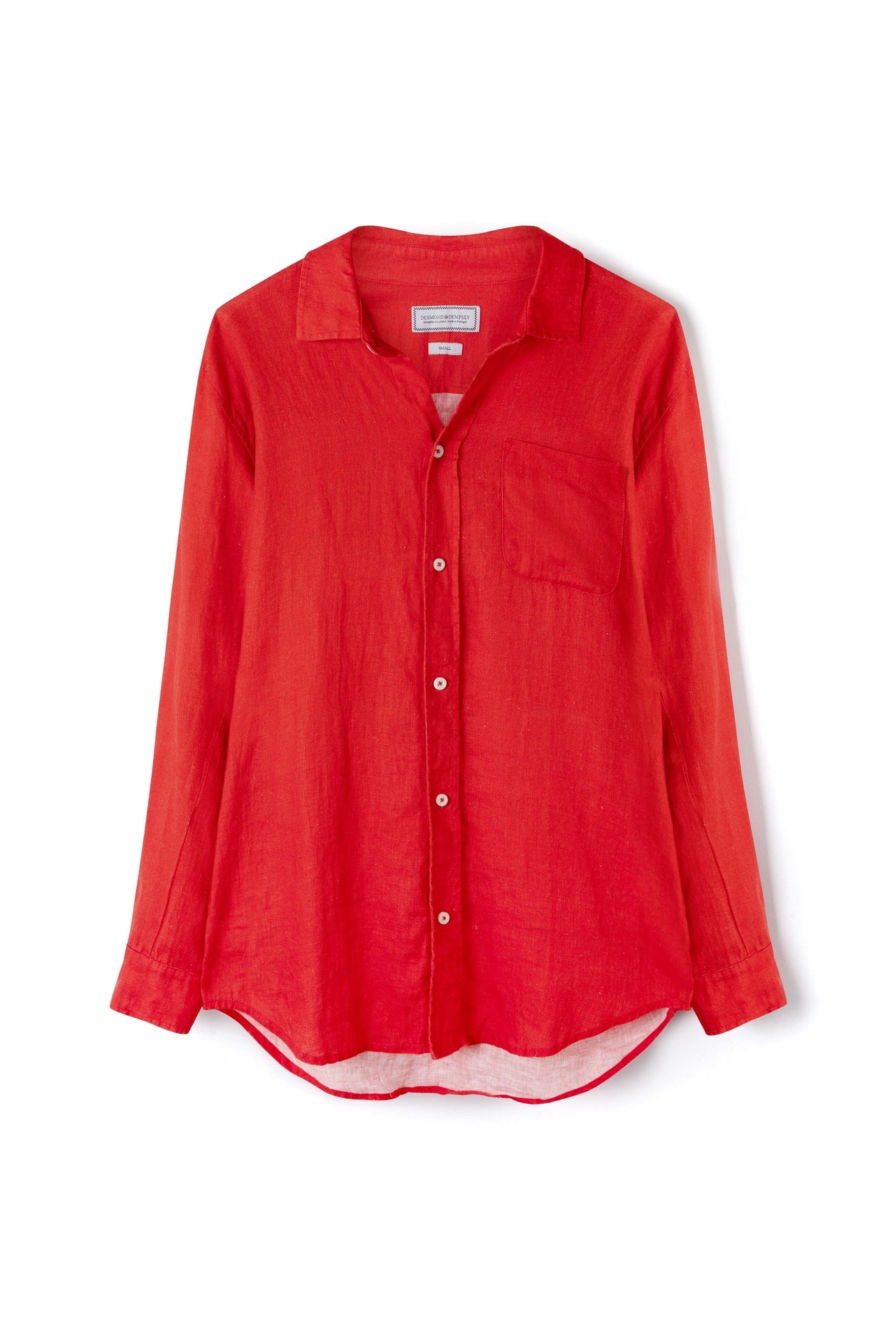 Lounge Shirt Red Linen
