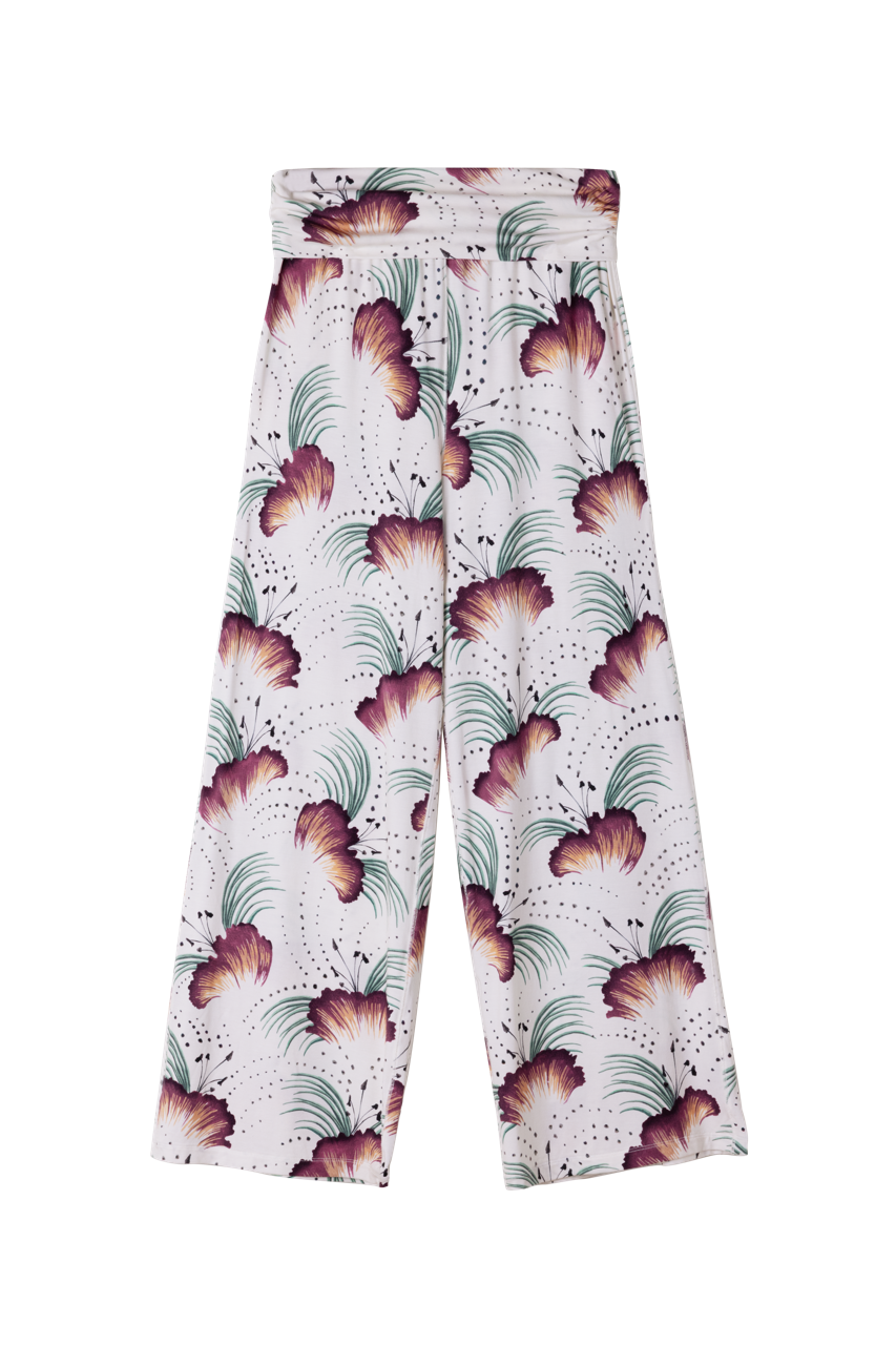 Lyocell Jersey Fold Over Trousers Tigerlily Cream