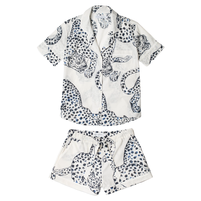 Short Pyjama Set Bromley Parrot Print Pink/Blue