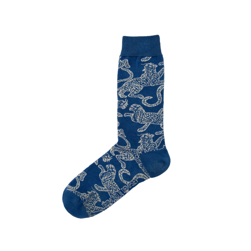 Men’s Socks Sansindo Tiger Print Black/Cream