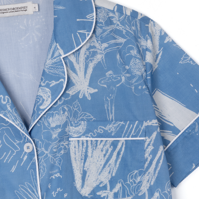 Short Pyjama Set Temple Del Sol Blue
