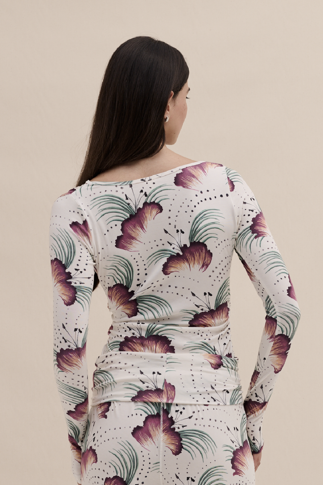 Lyocell Jersey Wrap Top Tigerlily Cream