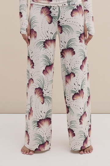 Lyocell Jersey Fold Over Trousers Tigerlily Cream