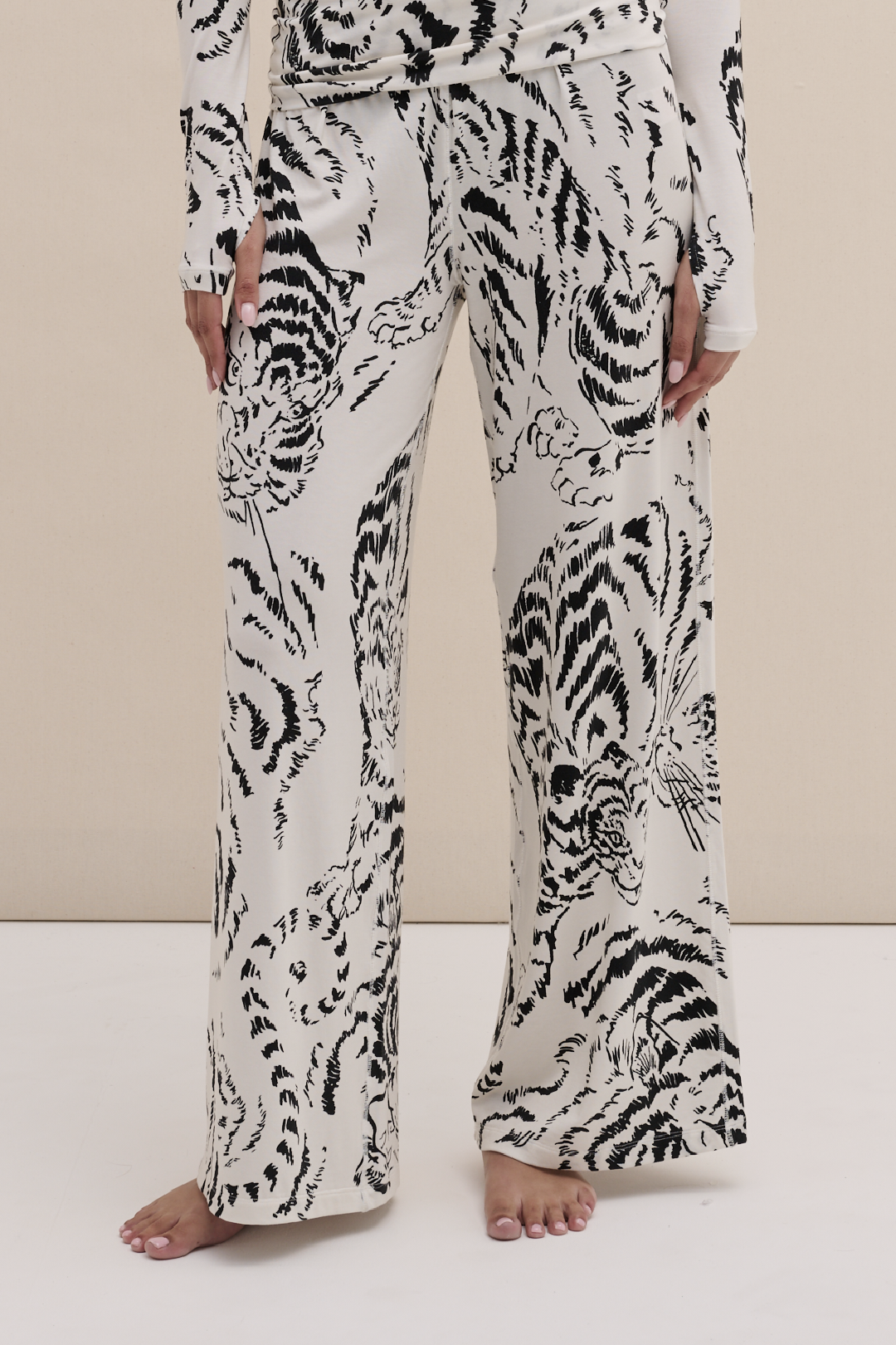 Lyocell Jersey Fold Over Trousers Tigress