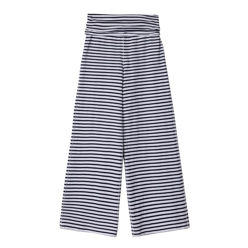 Lyocell Jersey Fold Over Trousers Blue