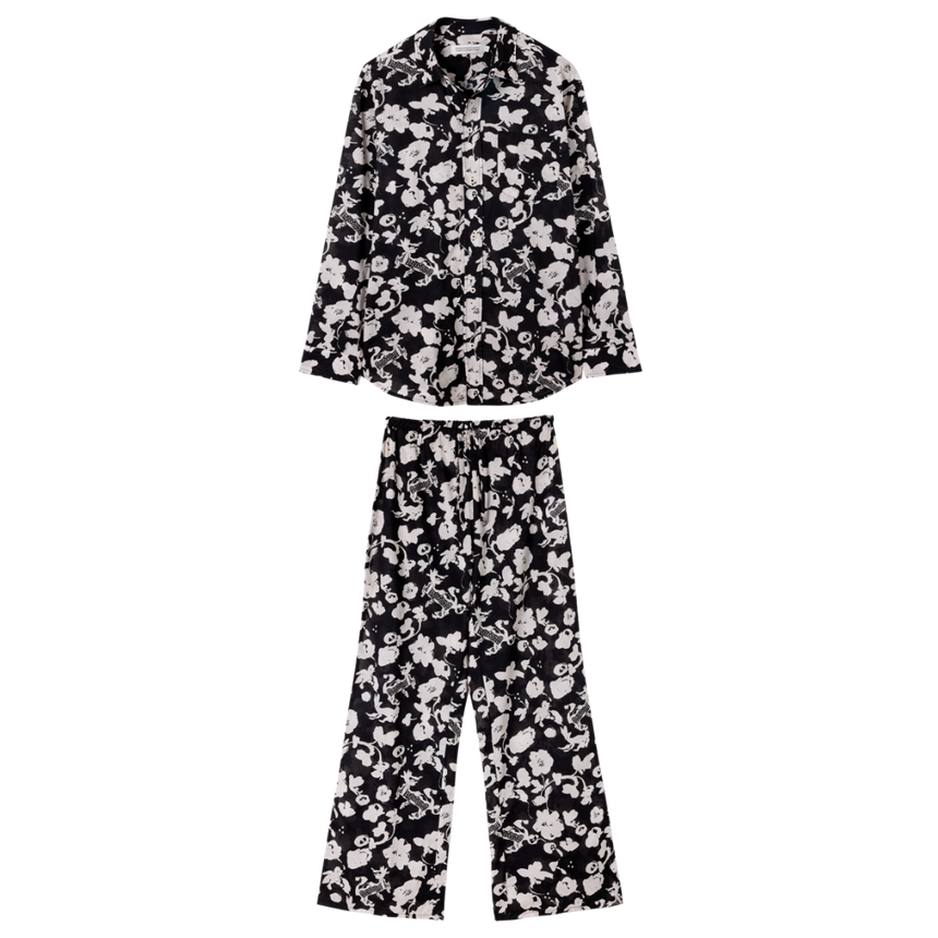 Long Lounge Set Bunny Black/Cream