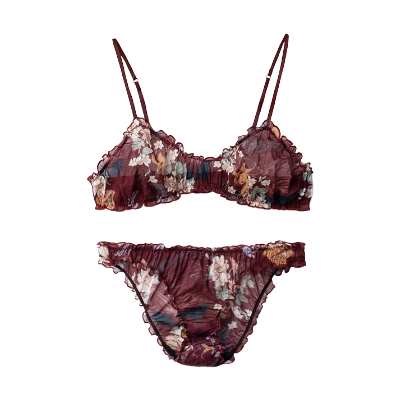 Bralette &amp; Knicker Set Jag Navy