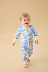 MORI x D&D Clever Zip Sleepsuit Loxodonta Blue