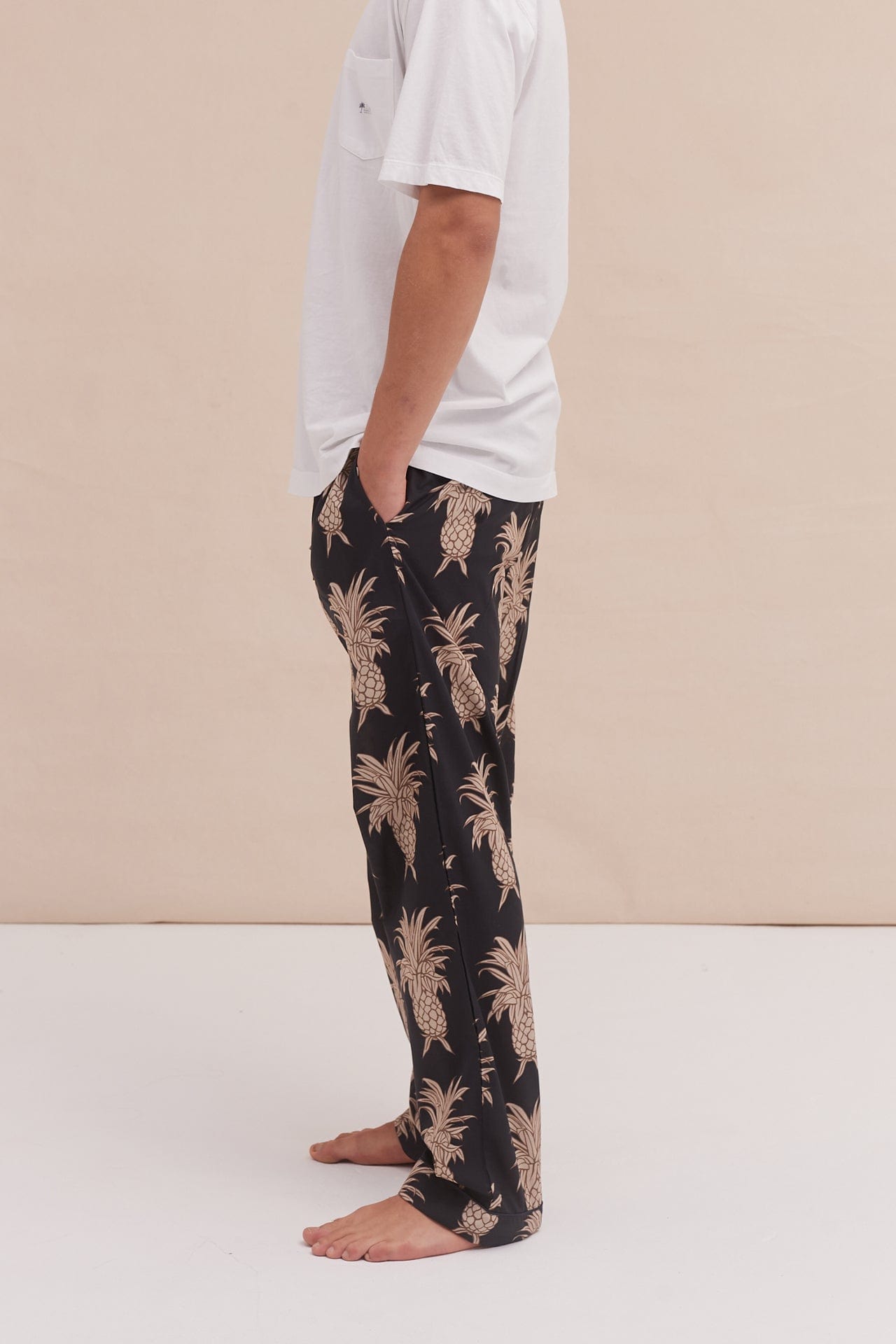 Men’s Pyjama Trousers Howie Pineapple Black/Gold