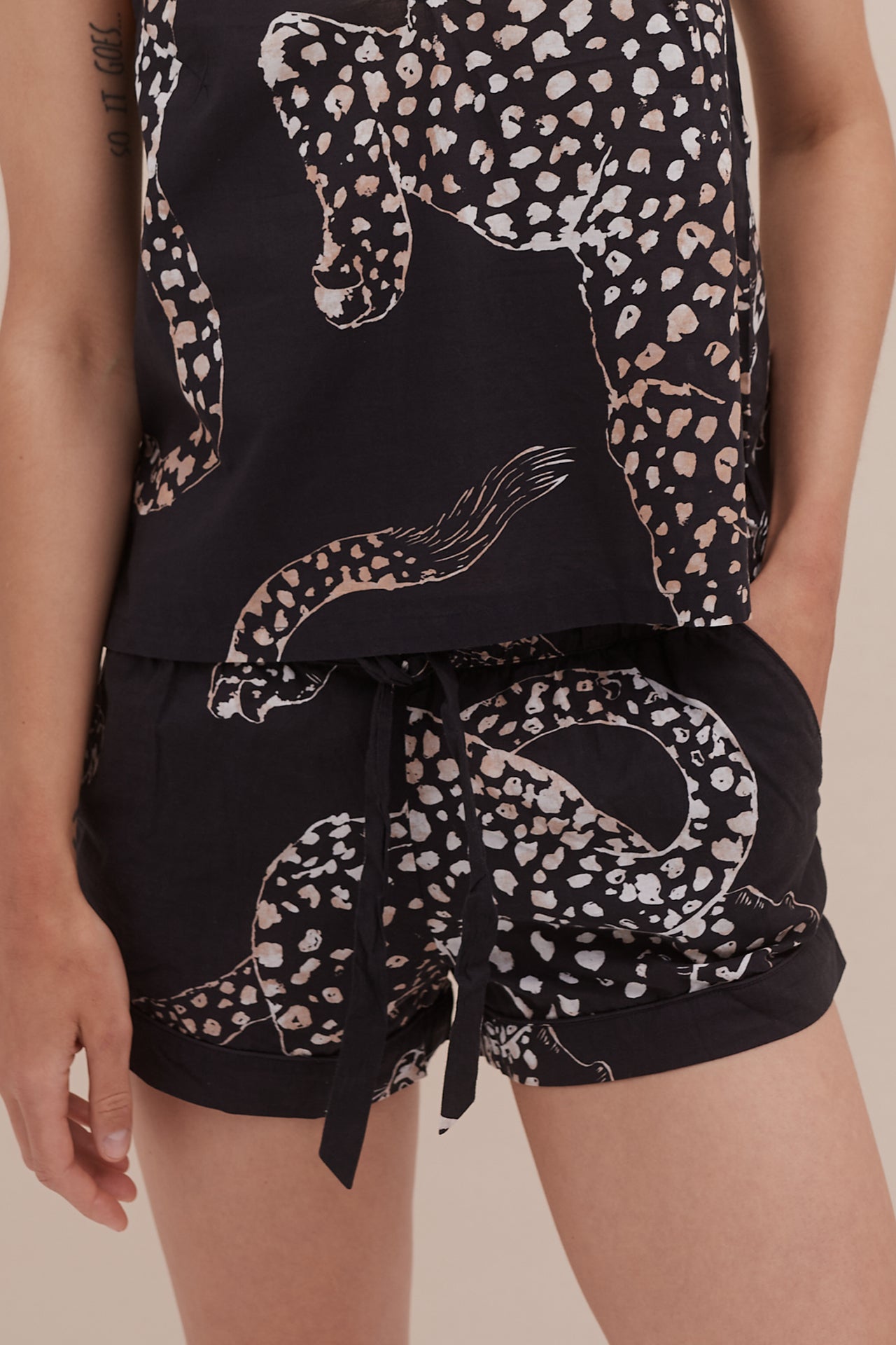Pyjama Shorts The Jag Print Navy