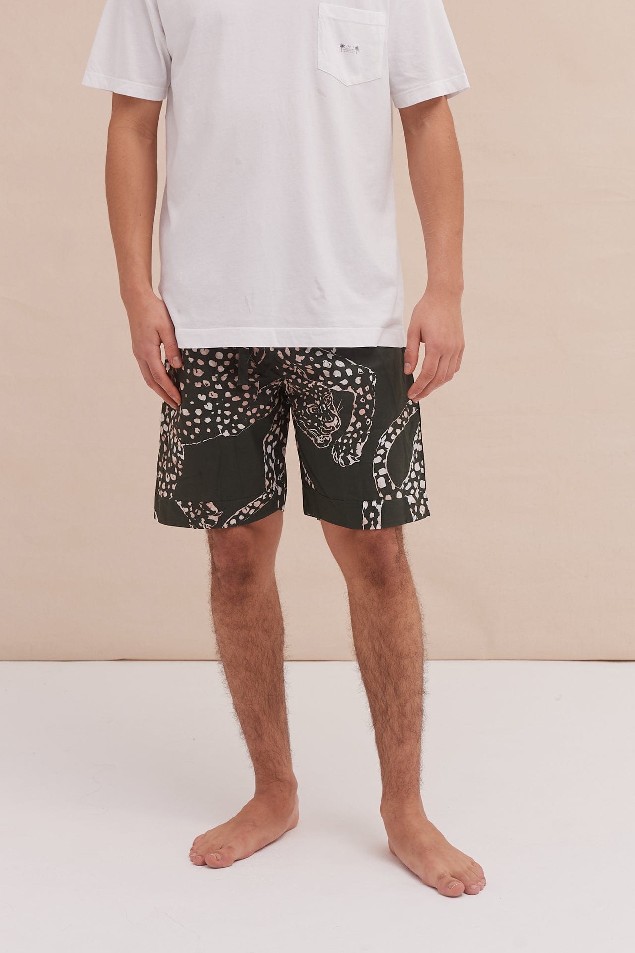 Men’s Pyjama Shorts The Jag Print Green