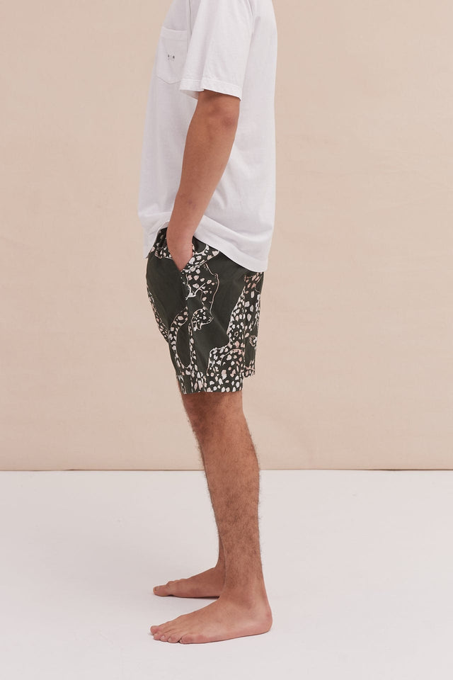 Men’s Pyjama Shorts The Jag Print Green