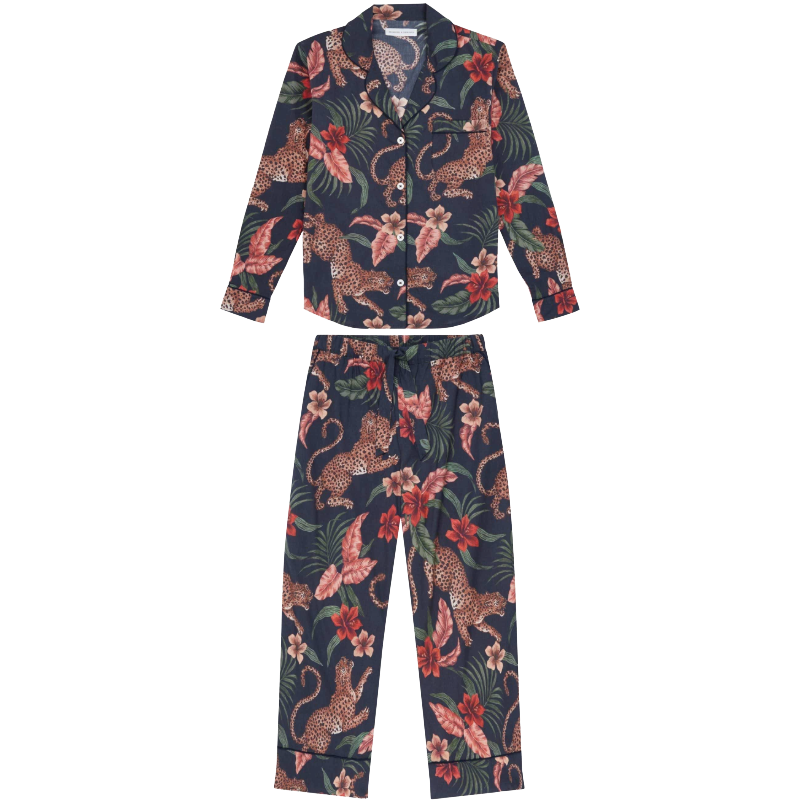 Long Pyjama Set Soleia Leopard Print Multi