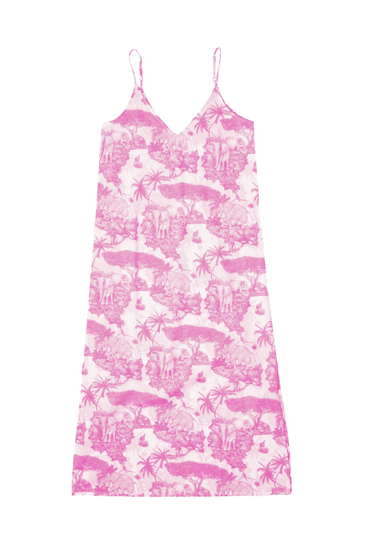 Slip Nightie Loxodonta Print Pink