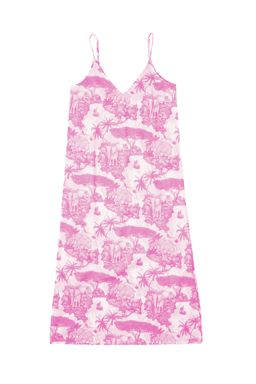 Slip Nightie Loxodonta Print Pink