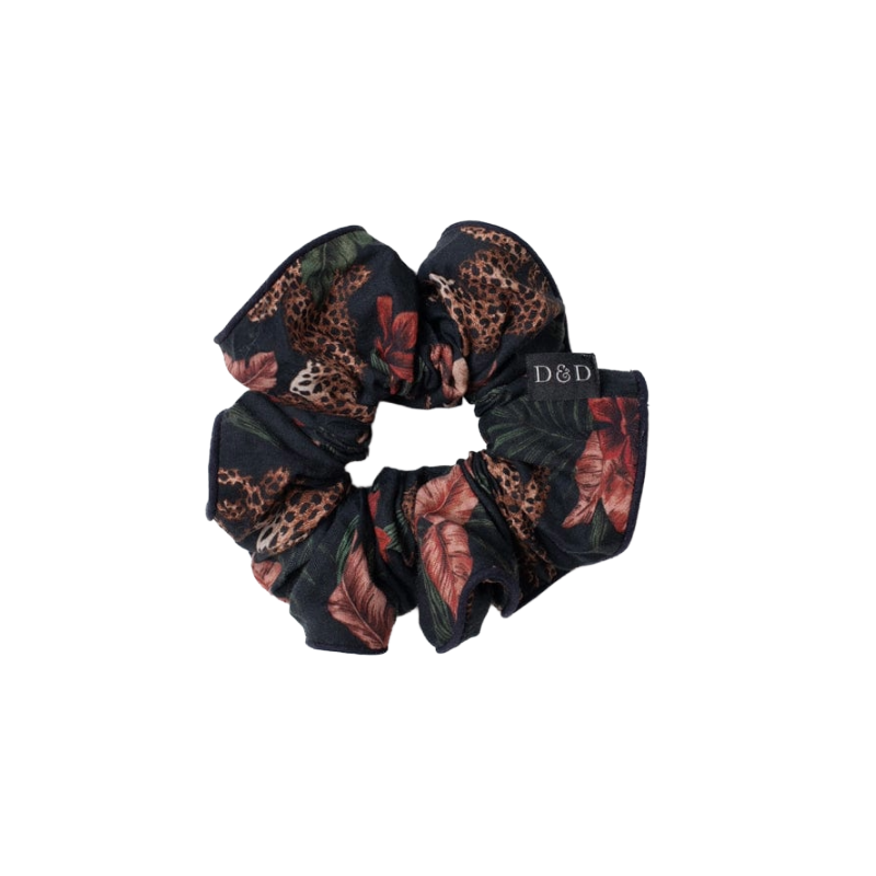 Cotton Scrunchie The Jag Print Cream