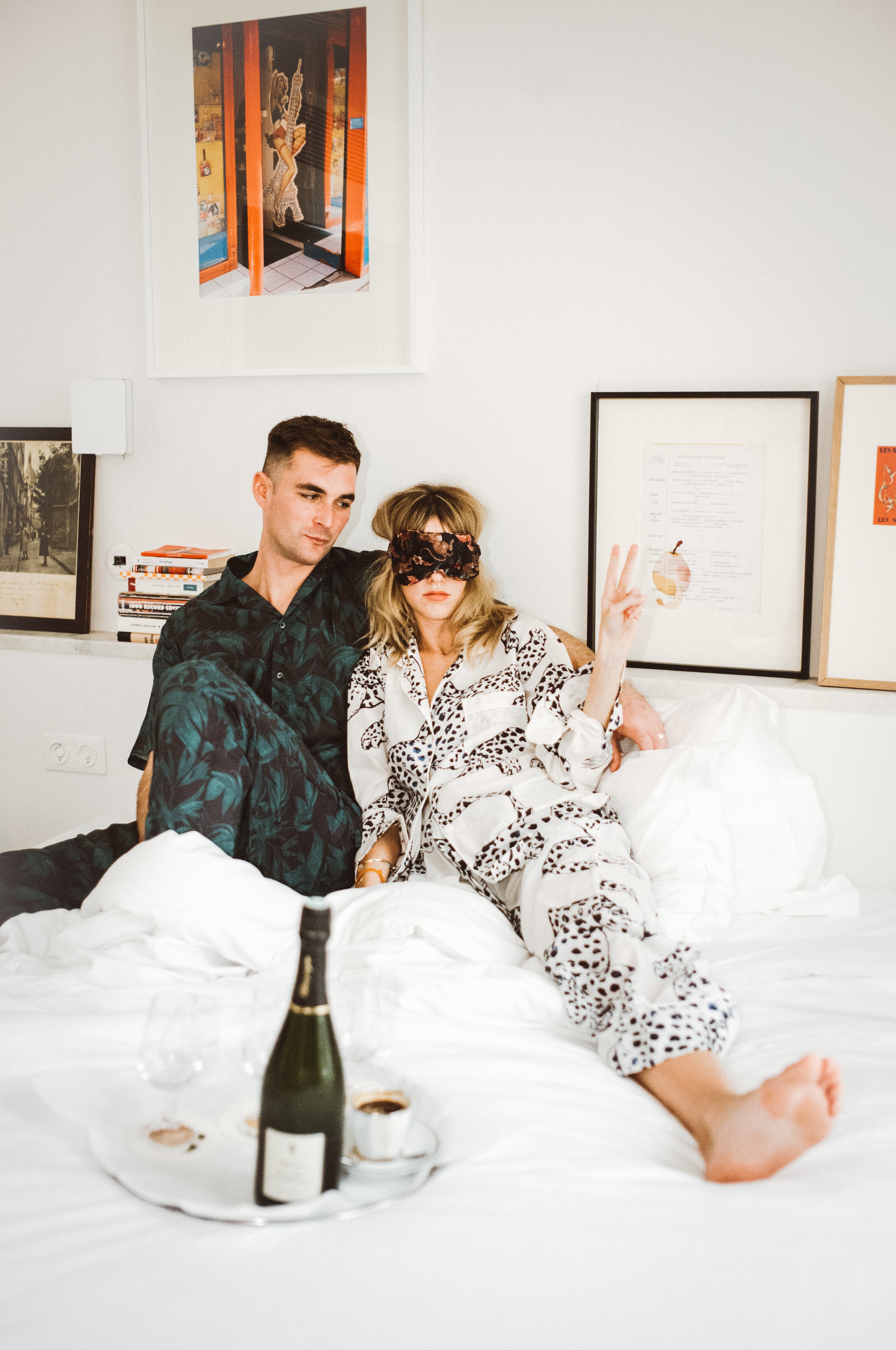 Square Nightie in The Jag Print Navy | Desmond & Dempsey