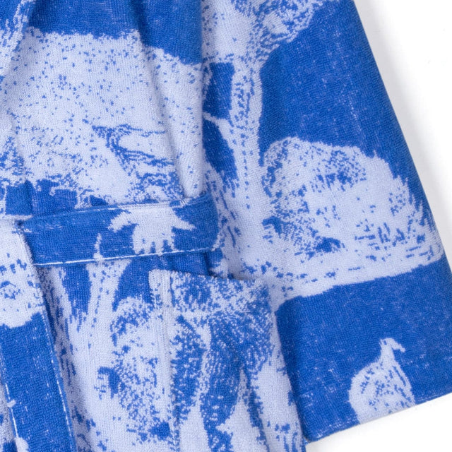 Unisex Towel Robe Loxodonta Print Blue