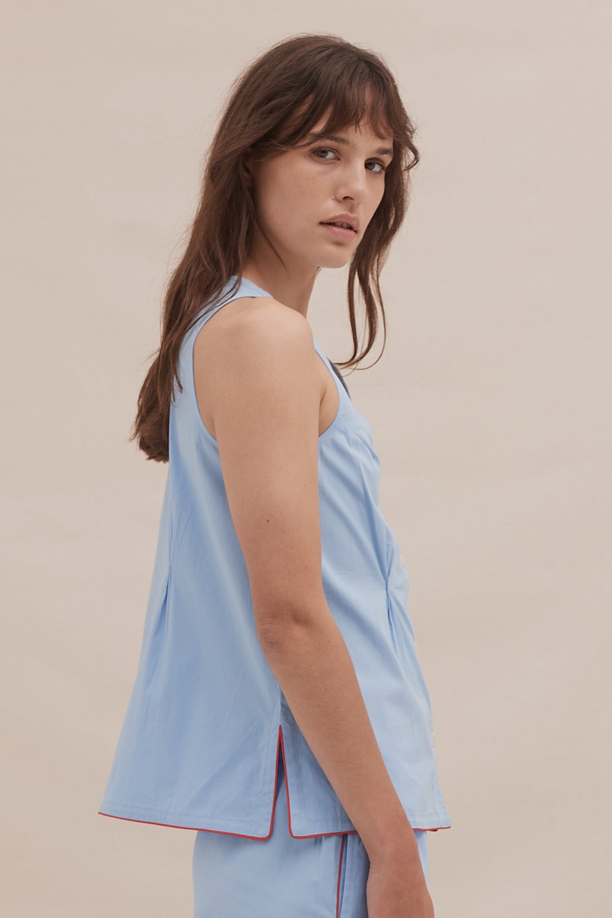 402 Vest Cami Blue
