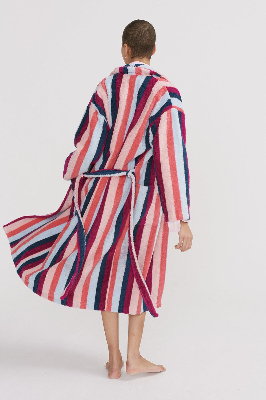Women's Towel Robe Stripe