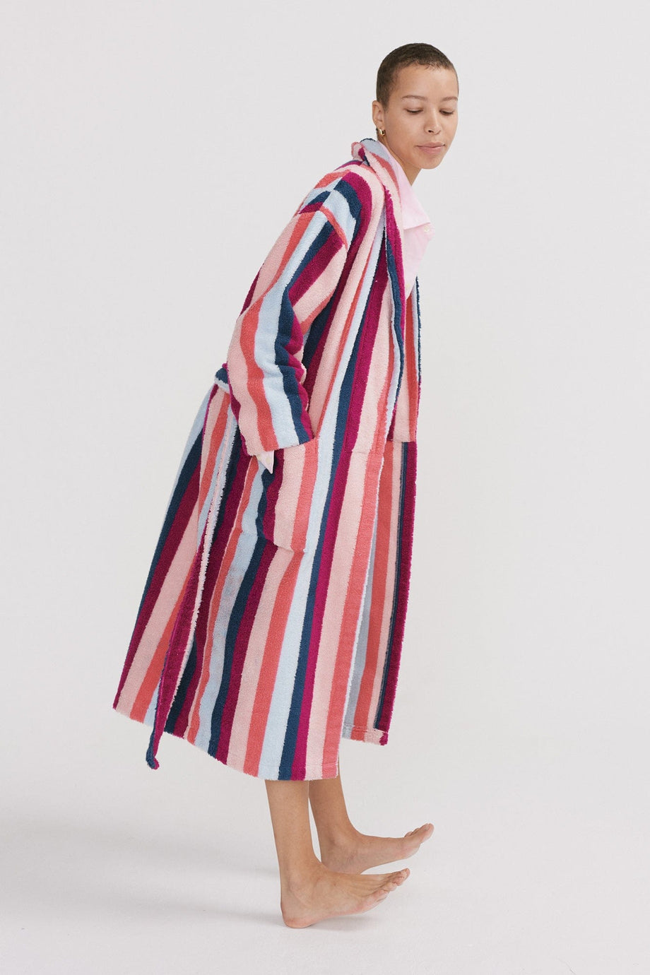 Women's Towel Robe Stripe