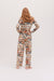 Long Pyjama Set Card Collector Print Orange