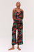 Cami Top Passerine Print Black/Red