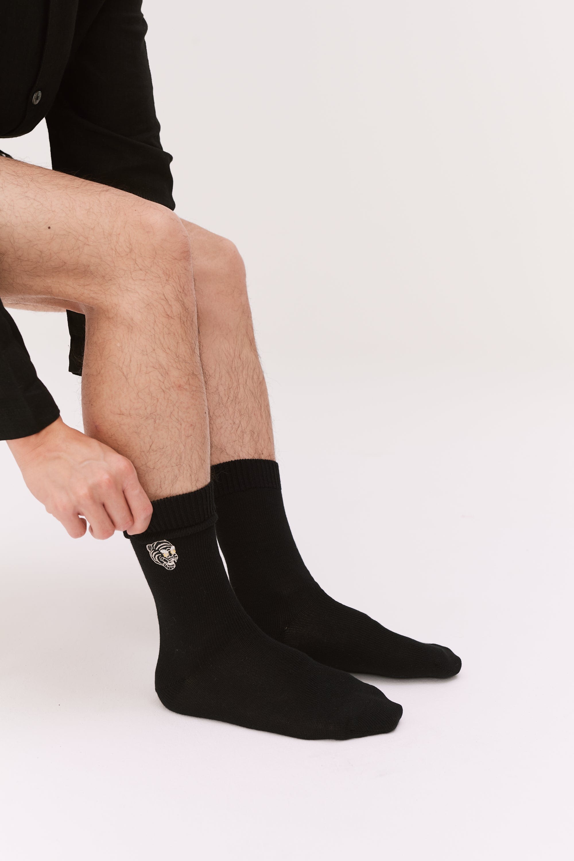 Socks Tiger Black Cream