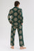 Men’s Long Pyjama Set Stamp Print Green