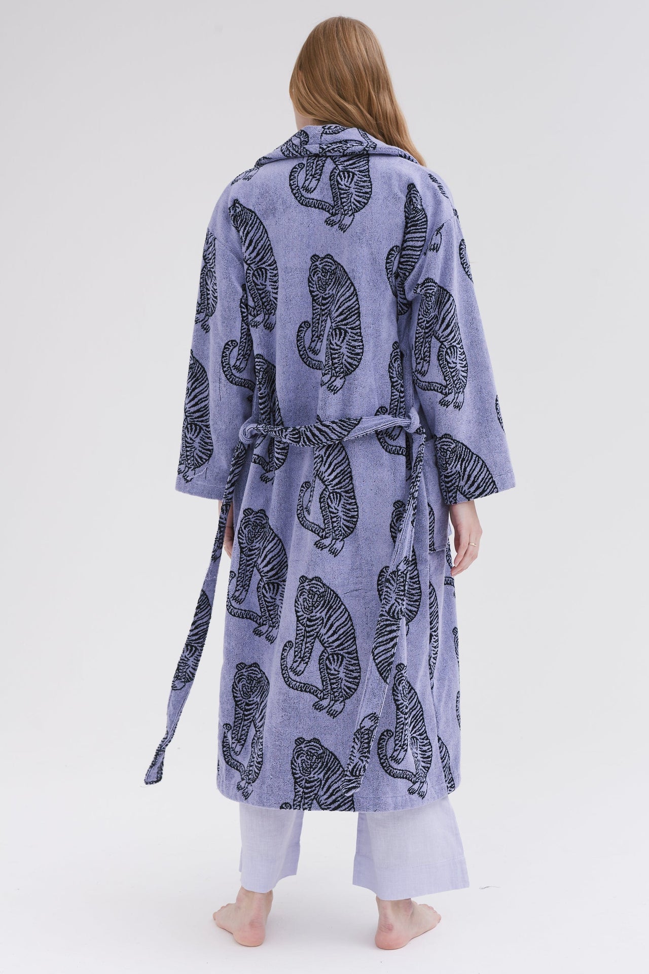 Unisex Towel Robe Sansindo Lavender/Black