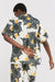 Men’s Cuban Pyjama Shirt Tithonia Print Cream/Black