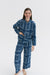 Pocket Pyjama Set Bandana Print Navy/Cream Linen