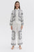 Pocket Pyjama Set Bandana Print Linen