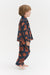 Kids' Long Pyjama Set Wild Icons Print Navy/Sunset