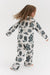 Kids' Long Pyjama Set Wild Icons Print Cream/Navy