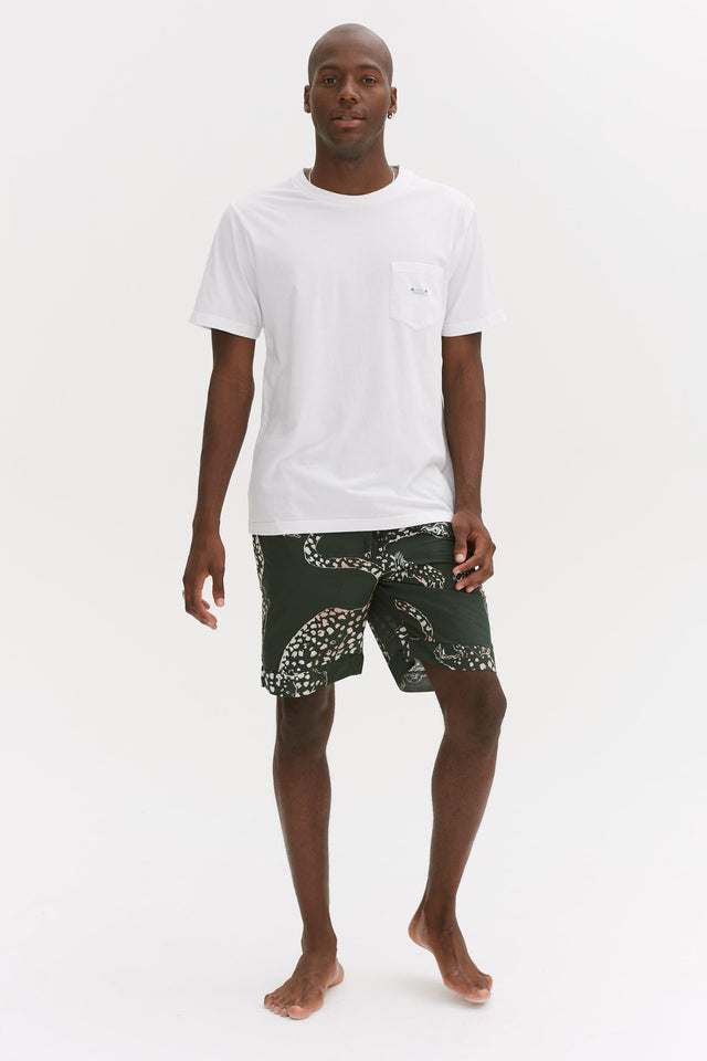 Men’s Tee and Shorts Set White/Jag