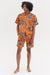 Men’s Cuban Pyjama Set Rayas Print Orange
