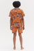 Men’s Cuban Pyjama Set Rayas Print Orange