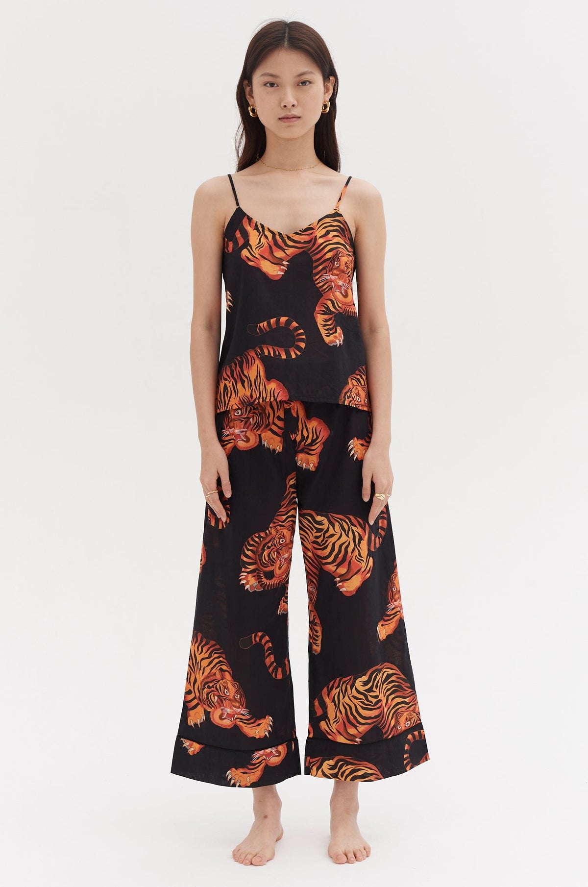 Cami & Wide Leg Set Rayas Print