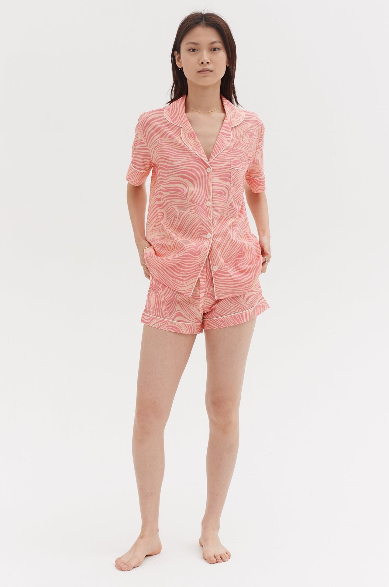 Short Pyjama Set Tellus Print Pink