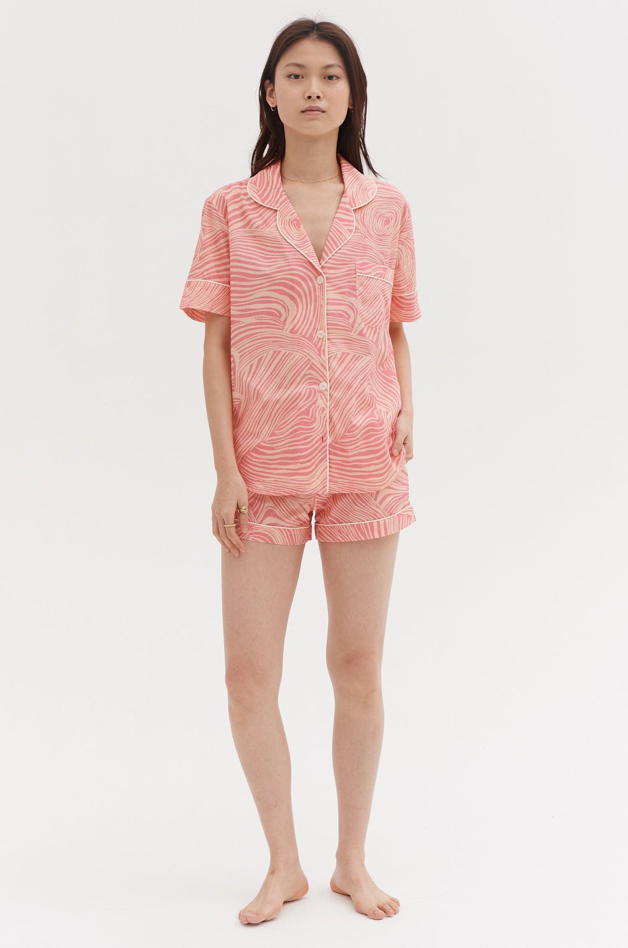 Short Pyjama Set Tellus Print Pink