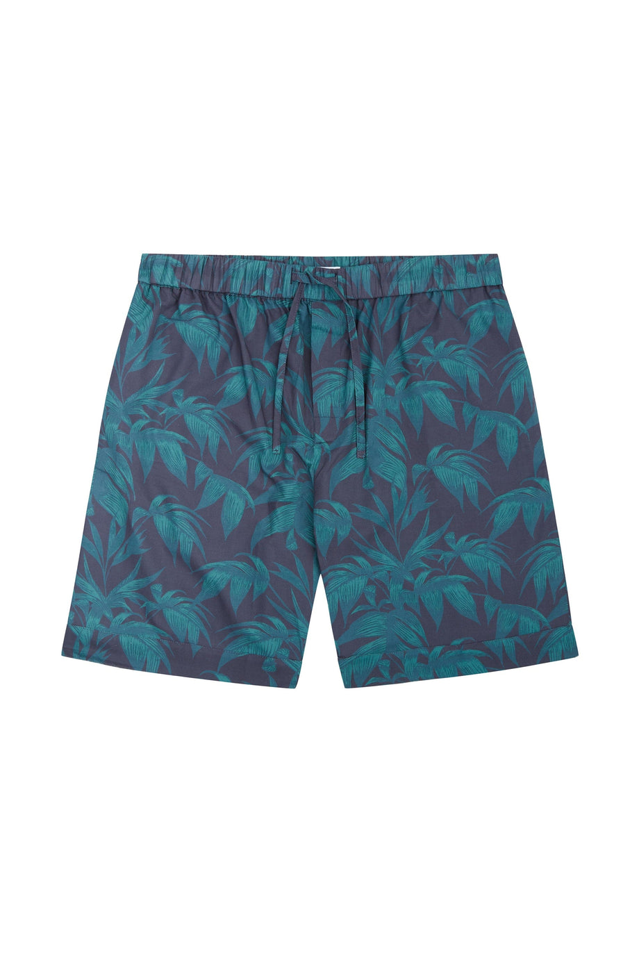 Men’s Pyjama Shorts Byron Tropical Print Navy/Green