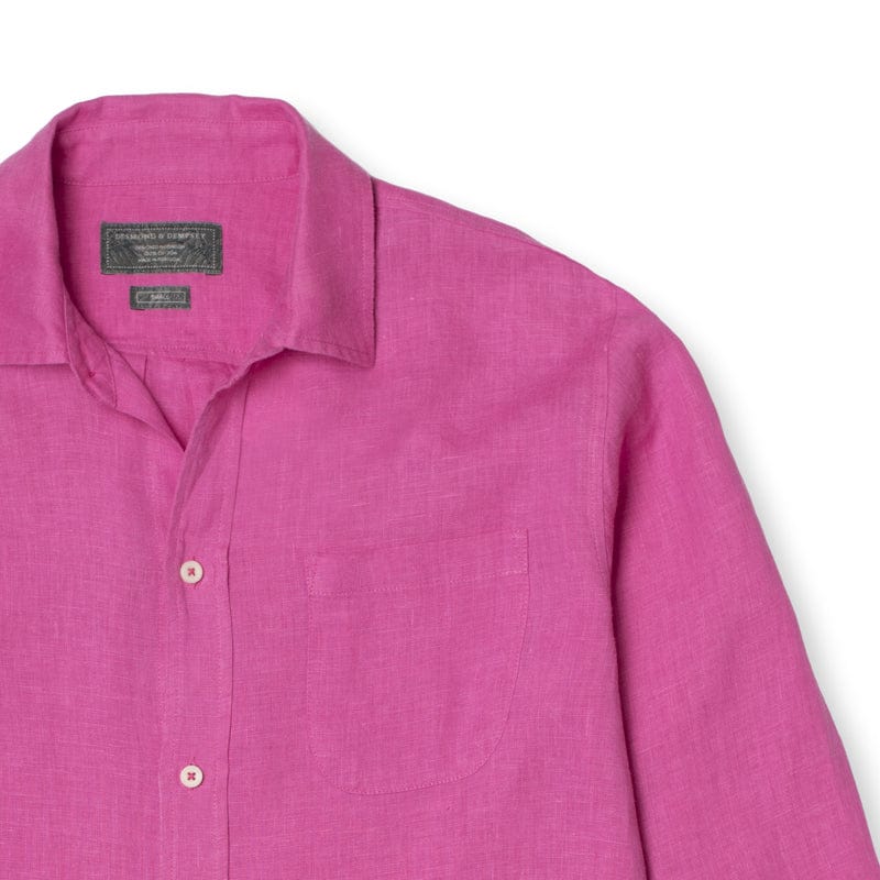 Lounge Shirt Cerise Pink Linen