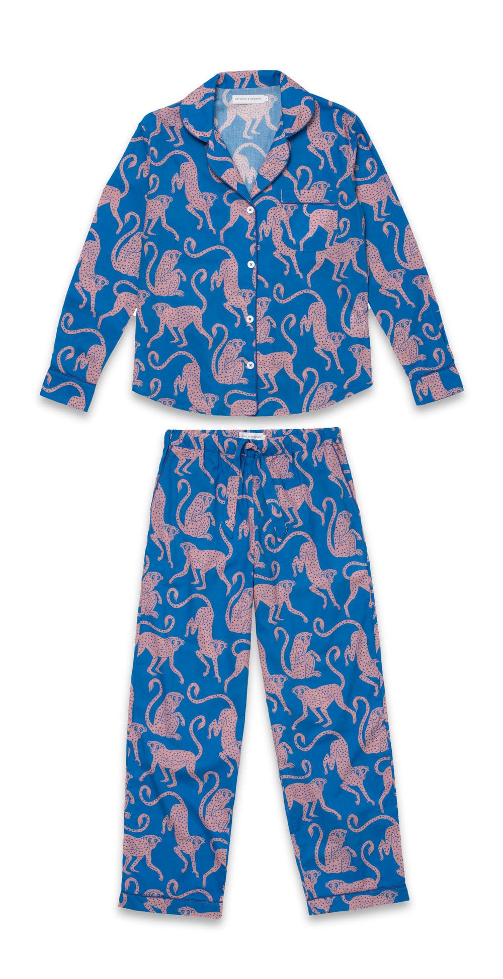 Long Pyjama Set Chango Print Blue/Pink – Desmond & Dempsey