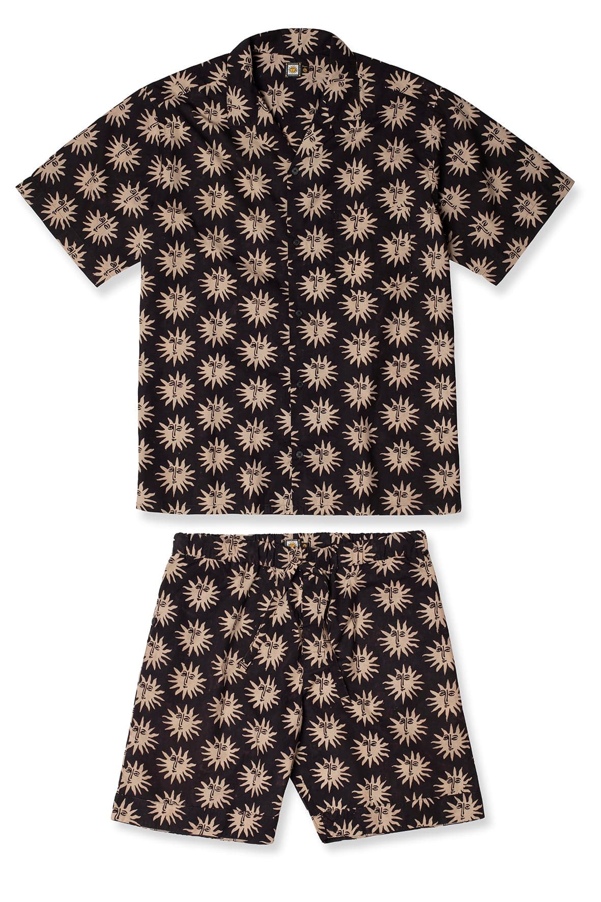 Men’s Cuban Pyjama Set D&D x Ōshadi Helios Print Black