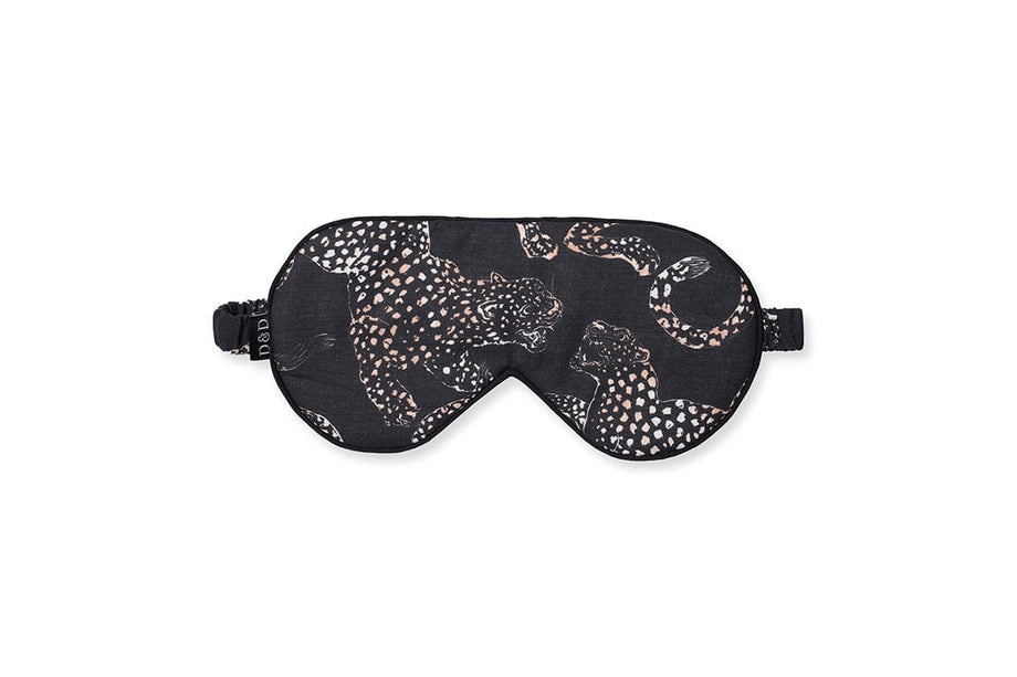 Cotton Luxe Eye Mask Jag Print Navy