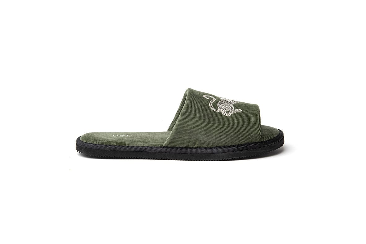 Men’s Corduroy Slides The Jag Print Green
