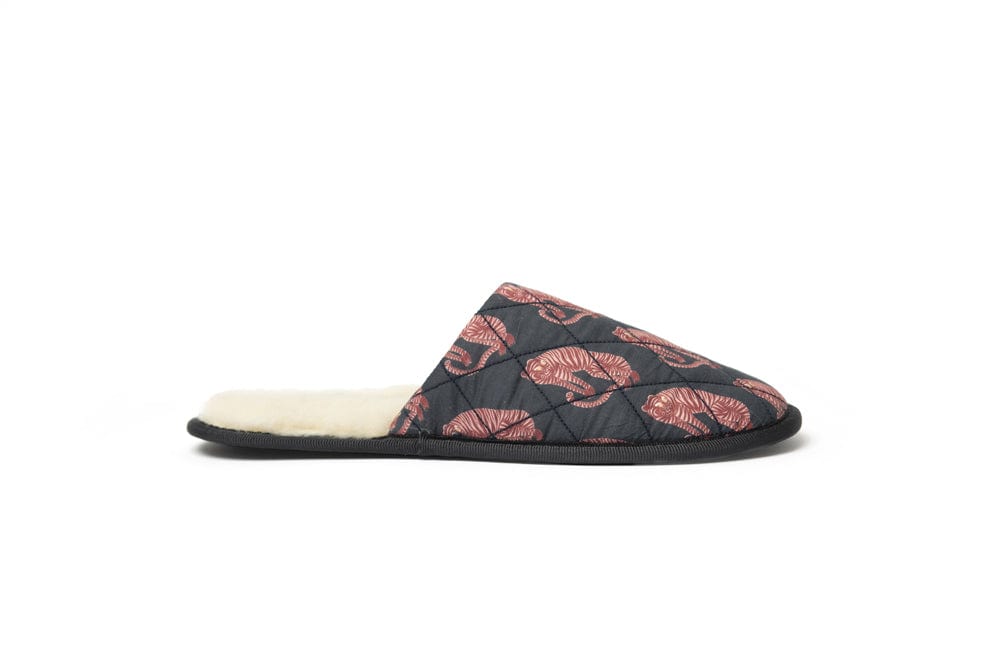 Women's Slippers Sansindo Tiger Print Navy/Pink