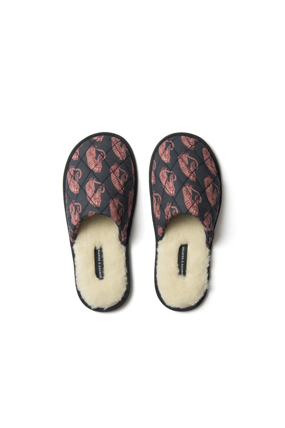 Women's Slippers Sansindo Tiger Print Navy/Pink